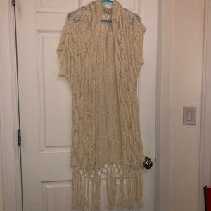 Knitted beach cover up